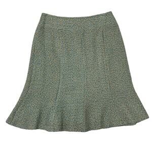Isabel & Nina Y2K Blue Orange Tweed Flounce Skirt Womens 2